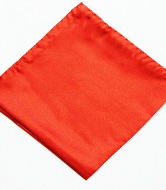 Plain Orange Pocket Square