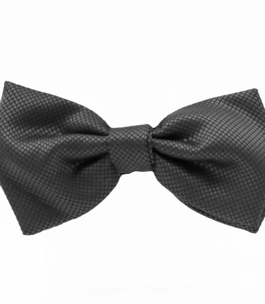 Fellini Jacquard Charcoal Bowtie