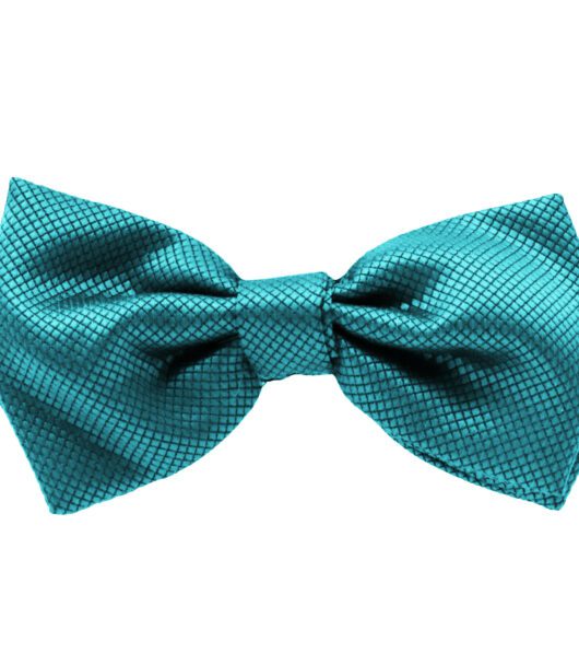 Fellini Jacquard Teal Bowtie