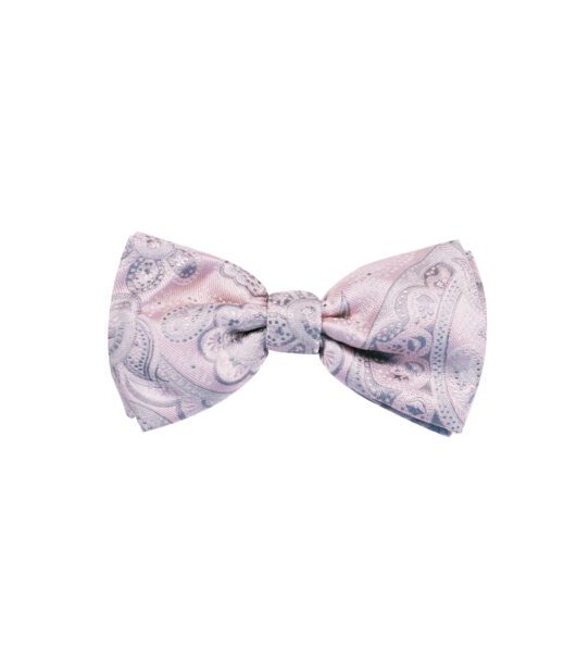 Pink Paisley Silk Bowtie