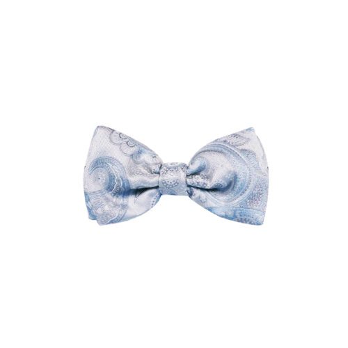 Sky Blue Paisley Silk Bowtie