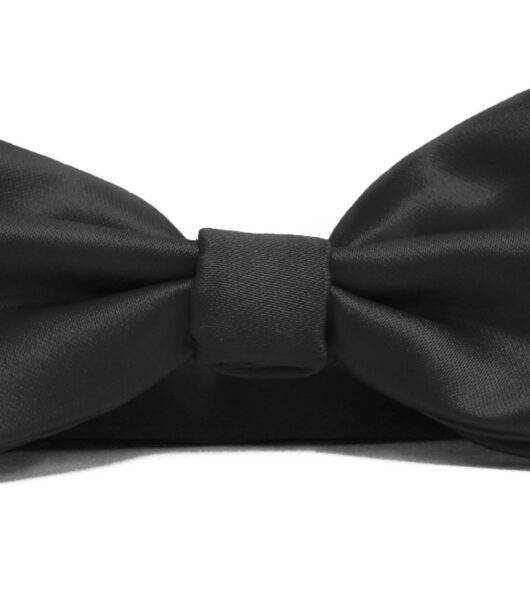 Fellini Plain Black Bowtie