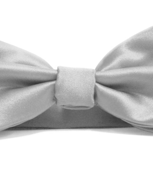 Fellini Plain Silver Bowtie