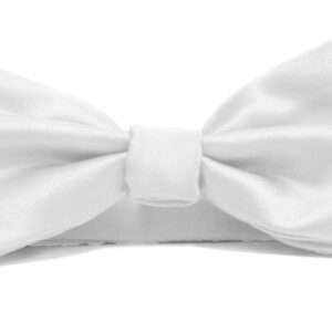 Fellini Plain White Bowtie