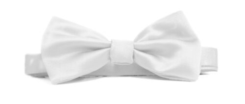 Fellini Plain White Bowtie