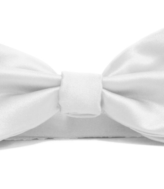 Fellini Plain White Bowtie