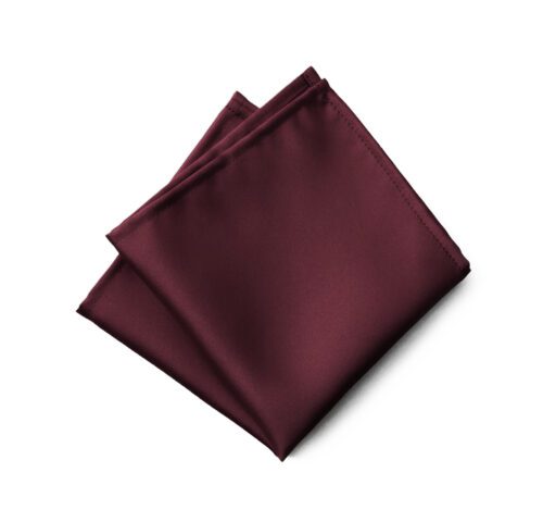 Fellini Plain Burgundy Pocket Square