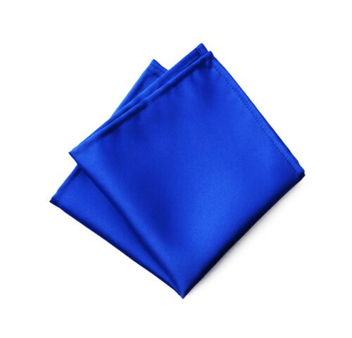 Fellini Plain Cobalt Blue Pocket Square