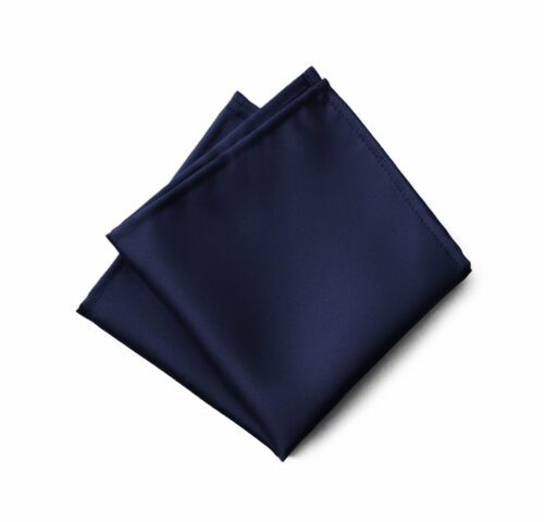 Fellini Plain Navy Pocket Square