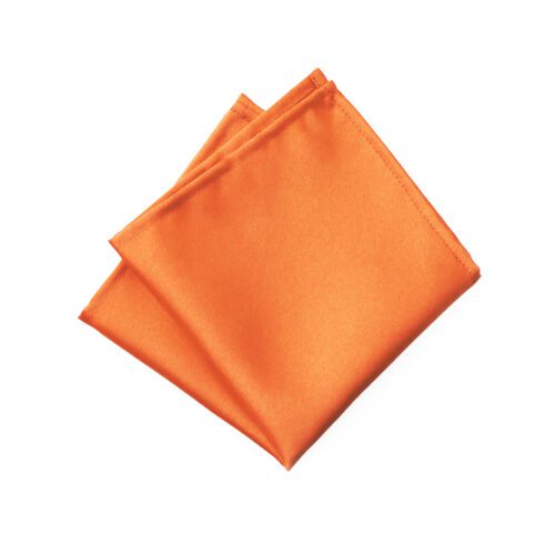 Fellini Plain Orange Pocket Square