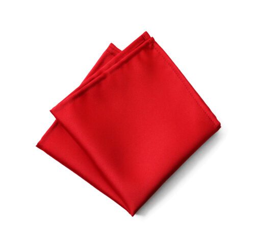 Fellini Plain Red Pocket Square