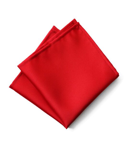 Fellini Plain Red Pocket Square