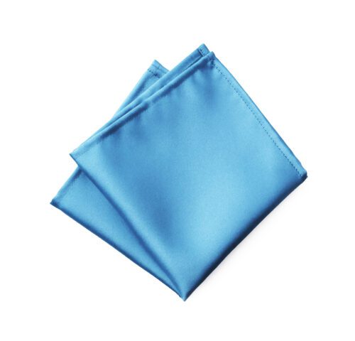 Fellini Plain Sky Blue Pocket Square