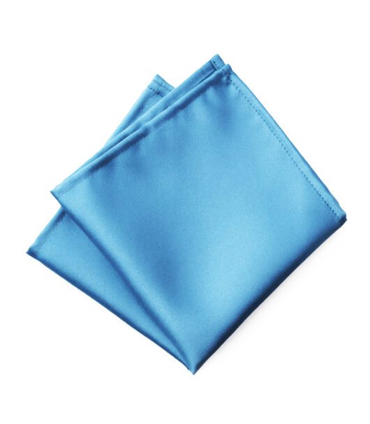 Fellini Plain Sky Blue Pocket Square