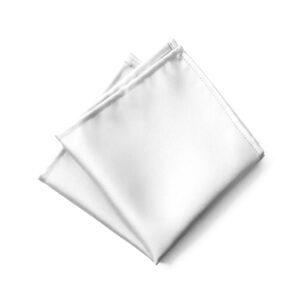 Fellini Plain White Pocket Square