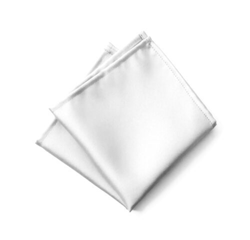 Fellini Plain White Pocket Square