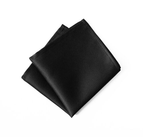 Jacquard Black Pocket Square