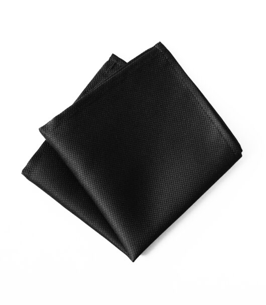 Jacquard Black Pocket Square