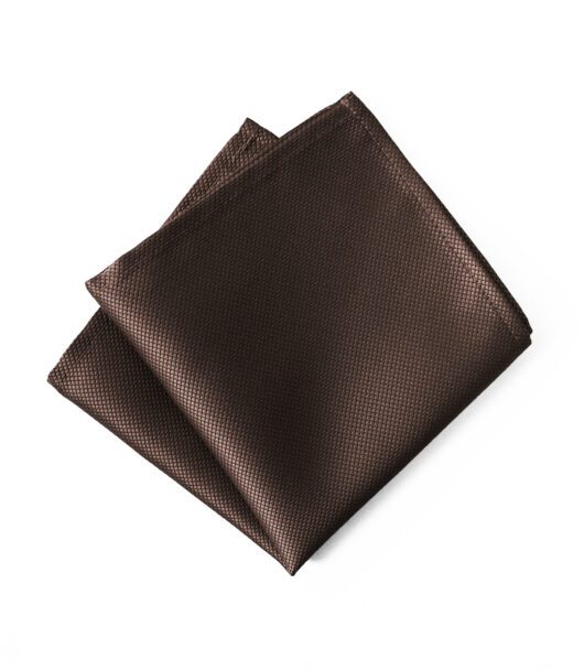 Jacquard Brown Pocket Square