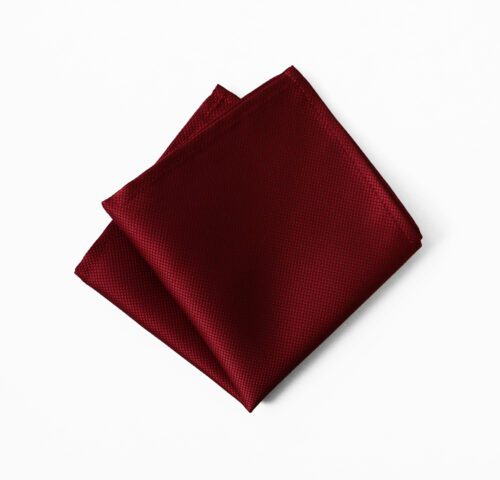 Jacquard Burgundy Pocket Square