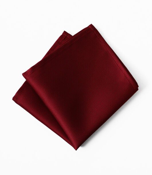 Jacquard Burgundy Pocket Square