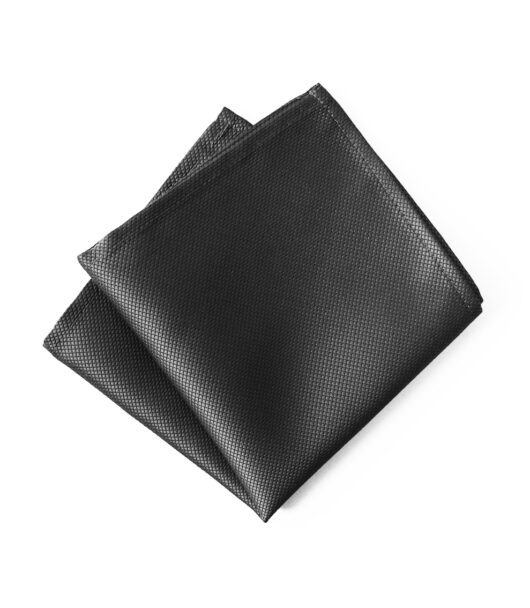 Jacquard Charcoal Pocket Square