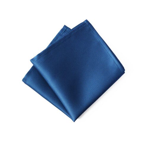 Jacquard Cobalt Blue Pocket Square