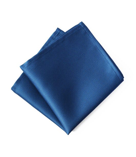 Jacquard Cobalt Blue Pocket Square