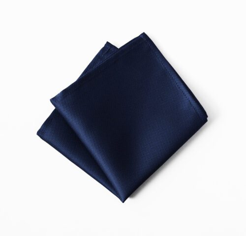 Jacquard Navy Pocket Square