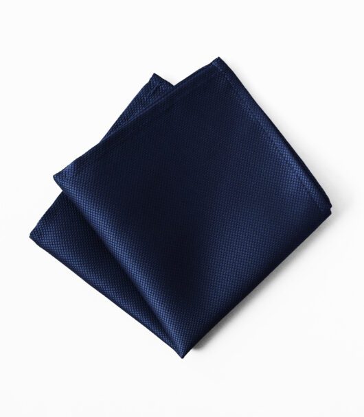 Jacquard Navy Pocket Square