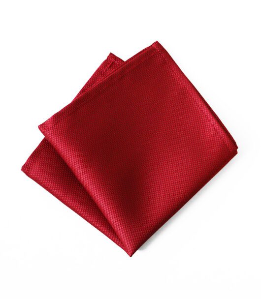 Jacquard Red Pocket Square