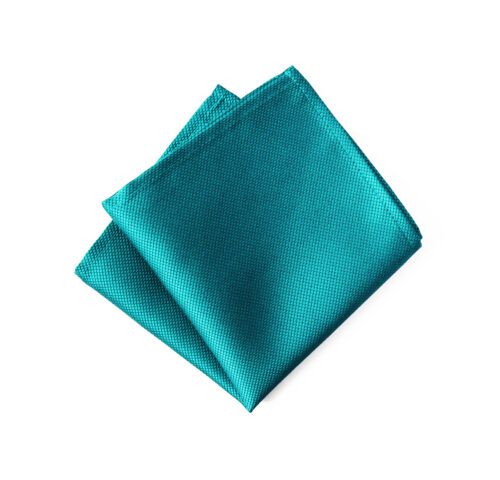 Jacquard Teal Pocket Square