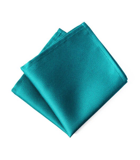 Jacquard Teal Pocket Square