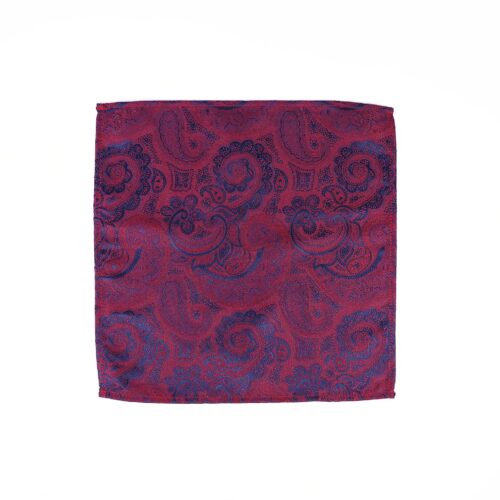 Burgundy Paisley Pocket Square