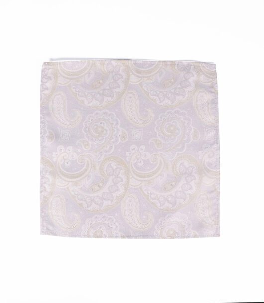 Champagne Paisley Pocket Square