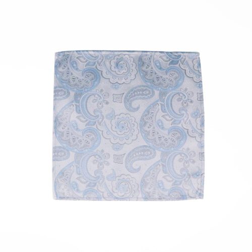 Sky Blue Paisley Pocket Square