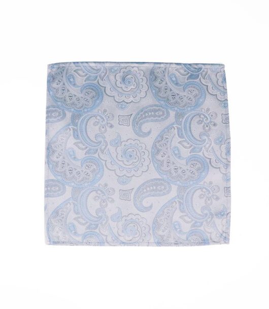 Sky Blue Paisley Pocket Square