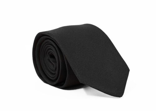 Premium Fellini Black Matte Silk Tie