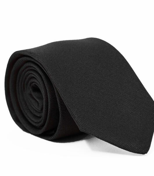 Premium Fellini Black Matte Silk Tie