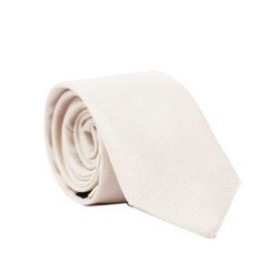 Premium Fellini Ivory Matte Silk Tie