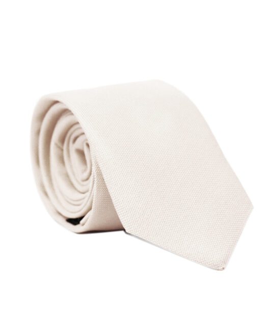 Premium Fellini Ivory Matte Silk Tie